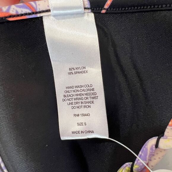 Hula Honey Luna Floral Triangle Bikini Top Juniors Small - Picture 11 of 11